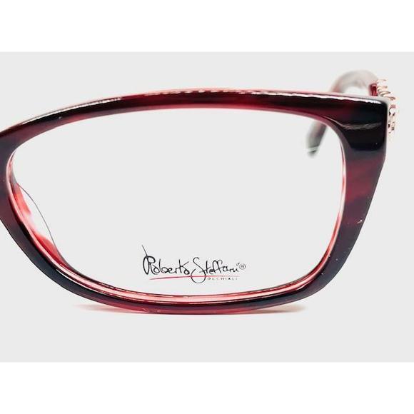 New Roberto Steffani RSS-152 Rose Eyeglasses with Crystals  54/15/135 - Picture 2 of 6